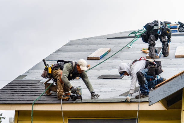Professional Gutter Installation technician working in Coppell, TX